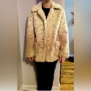Anthropologie Cream Teddy Jacket